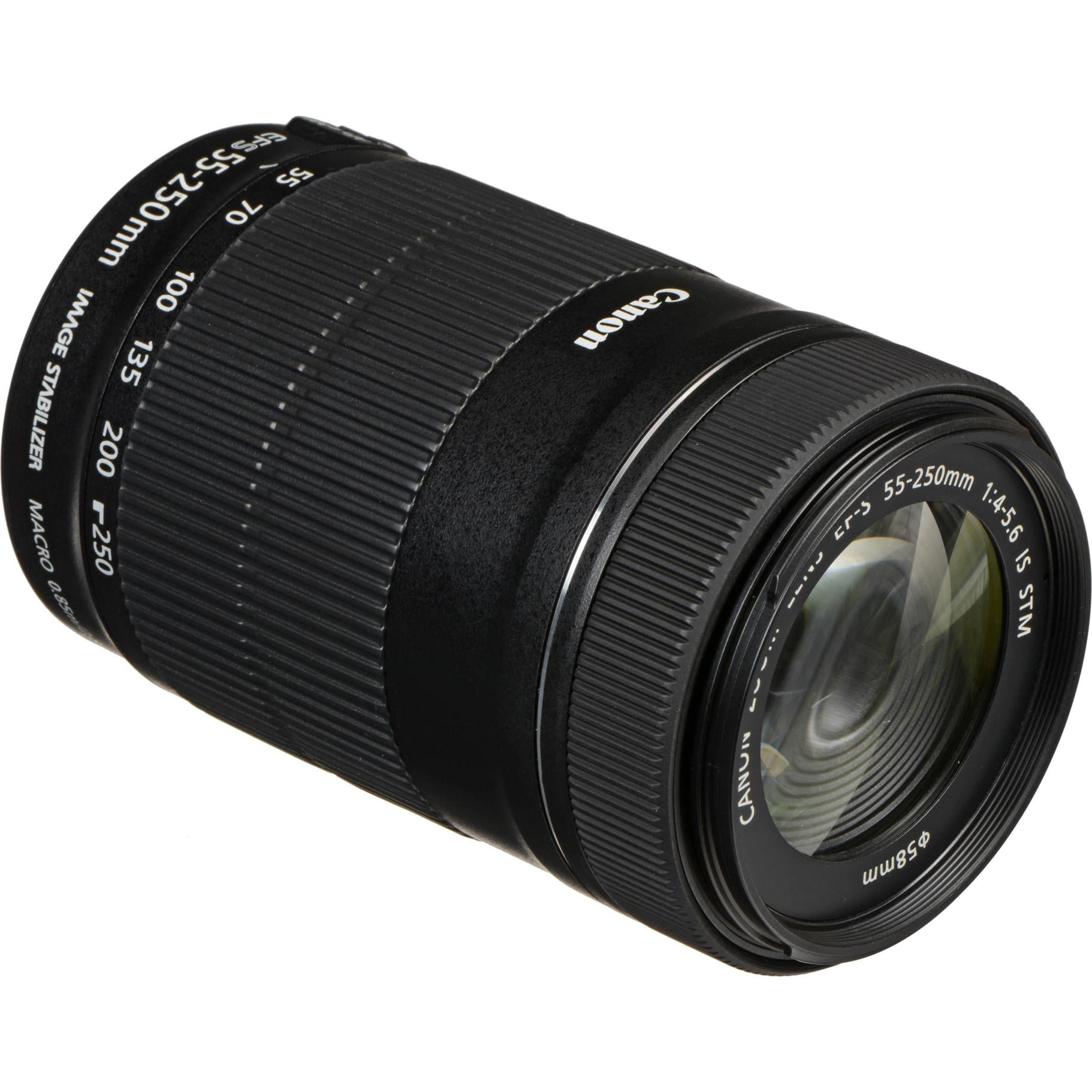 超美品 【Canon EF-S 55-250mm F4-5.6 IS STM】 Canon EF-S 55-250mm f/4-5.6 IS STM Lens with Deluxe