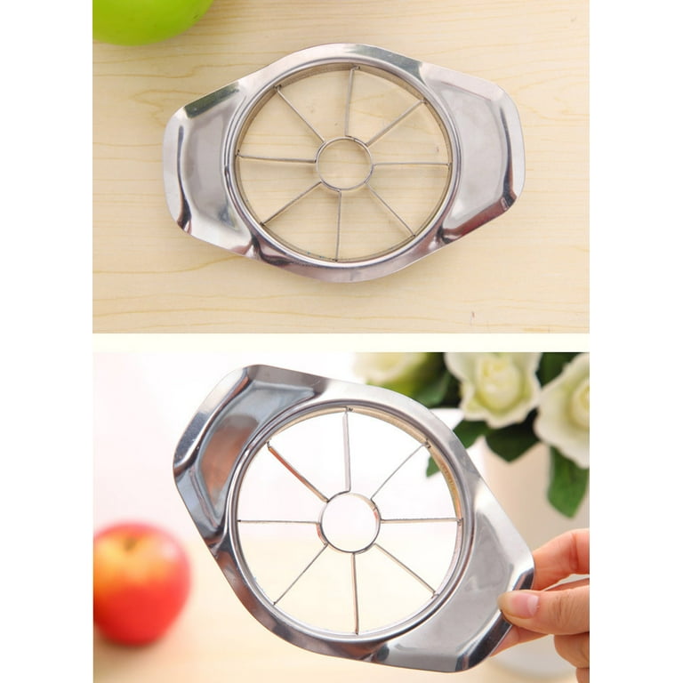 Apple Slicer Cutter, Pitter, Divider 8-Blade 304 Stainless Steel Fruit Cutter for Up to 4 Inches Apple, Silver