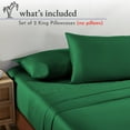 thumbnail image 4 of California Design Den King Pillow Cases Set of 2 - Soft 100% Cotton Sateen Bedding Pillow Case, Fits King Pillows - Emerald Green, 4 of 6