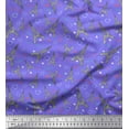 thumbnail image 1 of Soimoi Purple Rayon Fabric Text & Eiffel Tower Architectural Fabric Prints By Yard 56 Inch Wide, 1 of 3