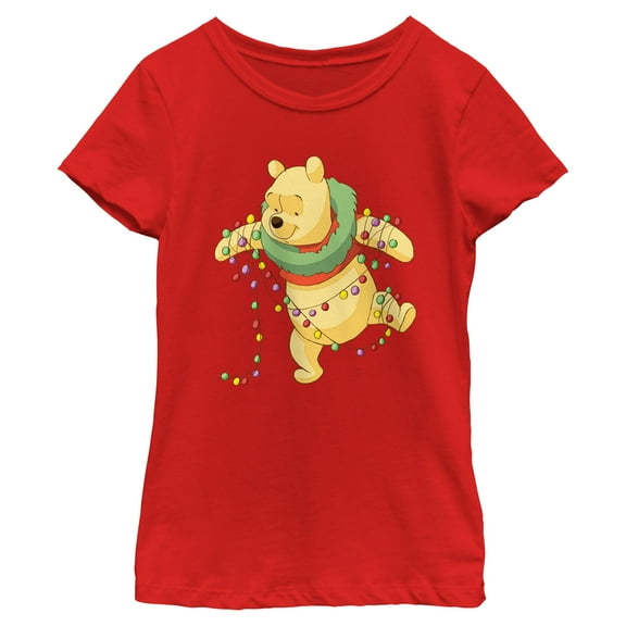 Girls Winnie the Pooh Christmas Lights Tangle T Shirt