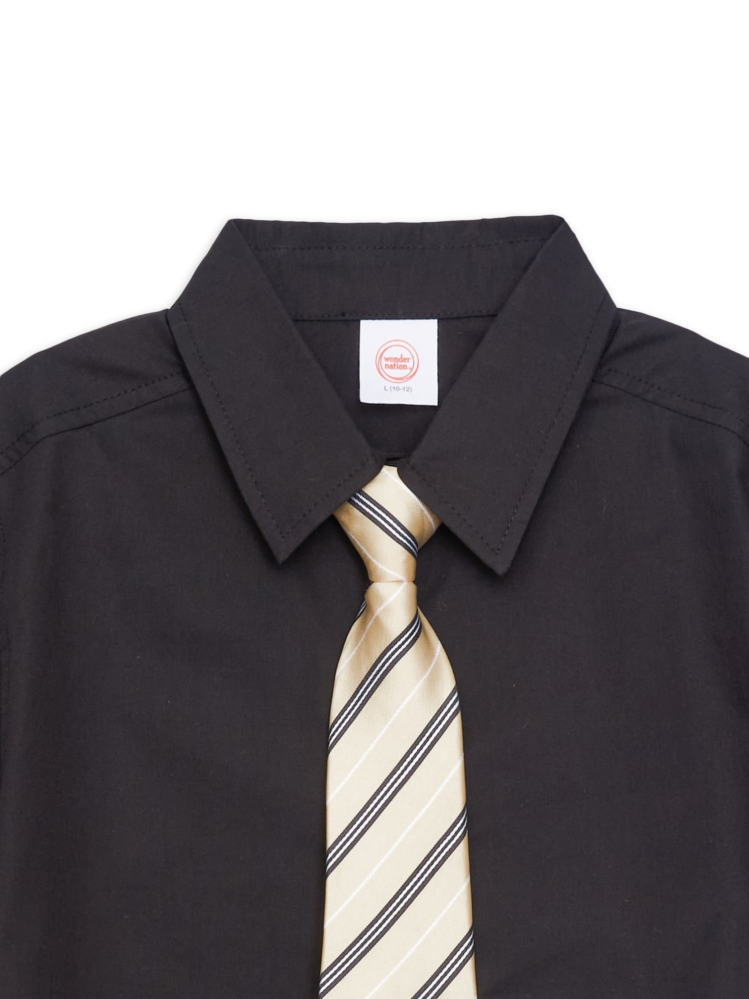 ANDE Boys Dress Shirt and Tie Set, 2-Piece, Sizes 4-16 Husky