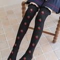 thumbnail image 4 of Baby Girls Long Tube Socks Spring Autumn Thin Kids Strawberry Printed Socks Over Knee Length Stockings, 4 of 8
