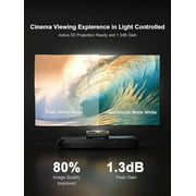 AWOL VISION 180-inch Projector Screen Fixed Frame, 1.3 dB Peak Gain, The Perfect Combo with LTV-2500, 80% Picture Quality Improved, 4K / 8K Ultra HD, Active 3D Wall Mount Projector Screen