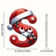 thumbnail image 2 of Seyotauo 2025 Alphabet Ornaments for Christmas Tree, Acrylic Christmas Santa Claus Hat Alphabet Ornaments with White Beard, Red Alphabet Ornaments for Crafting Christmas Tree Decor, 2 of 2