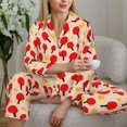 thumbnail image 6 of Pajama Sets for Women 2 Pcs, Table Tennis Rackets 1 Button Down Long Sleeve Sleepwear Lounge PJ Sets, 6 of 6