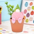 thumbnail image 4 of Todaioua Artificial Potted Plant with Plush Rabbits Miniature Flower Pot Decorative Ornament for Spring Easter Festival Tabletop Shelf Display Fairy Garden Centerpiece Home Decor, 4 of 7