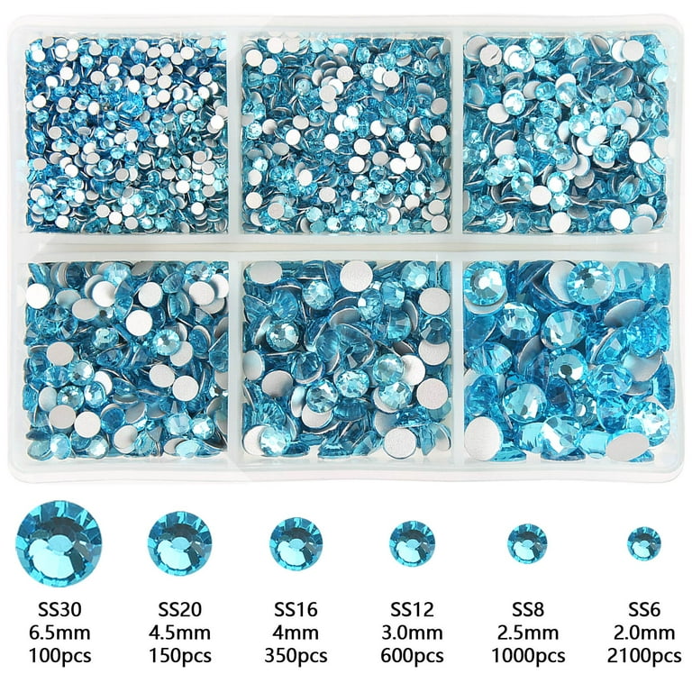 1000pcs Mixed sizes Polar Light Crystals/ Non Hot fix flat clear back –  MakyNailSupply