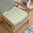 thumbnail image 5 of Beige Fluffy Chair Cushion 18x18 Inch Soft Seat Pad Office Chair Mat Dining Chair Pad Non-Slip Cushion Comfortable Seat Cover Pet hair resistant, 5 of 6