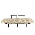 thumbnail image 3 of Fruits Futon Couch, Spring Daisy Blooms Fresh Strawberry Polka Dots Cheerful Life Cartoon Art, Daybed with Metal Frame Upholstered Sofa for Living Dorm, Loveseat, Pale Green Red, by Ambesonne, 3 of 4