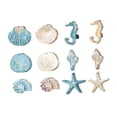 thumbnail image 3 of Adornos navideños de temática costera, decoraciones de madera, decoración navideña ligera para 36 piezas, 3 of 9