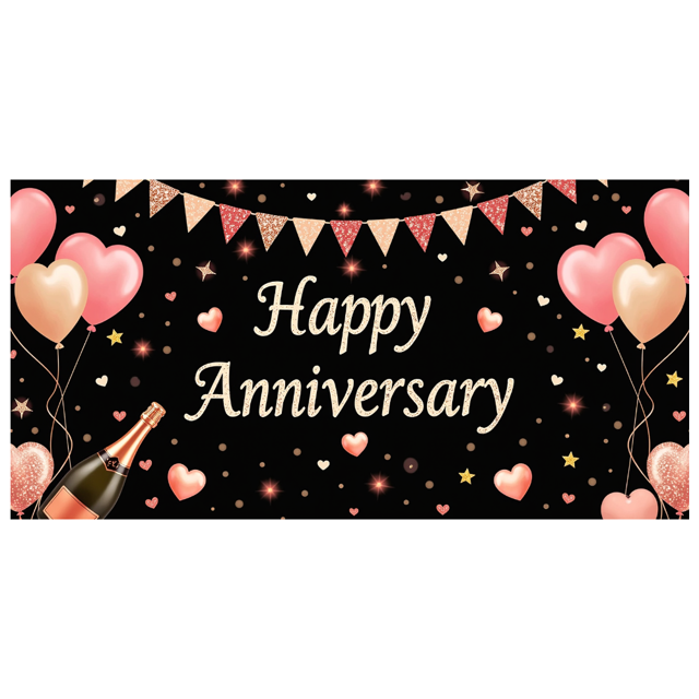 Anniversary Celebration Backdrop Banner Party Decorations Photography Props Event Background Home Decor Supplies Happy Anniversary Decor