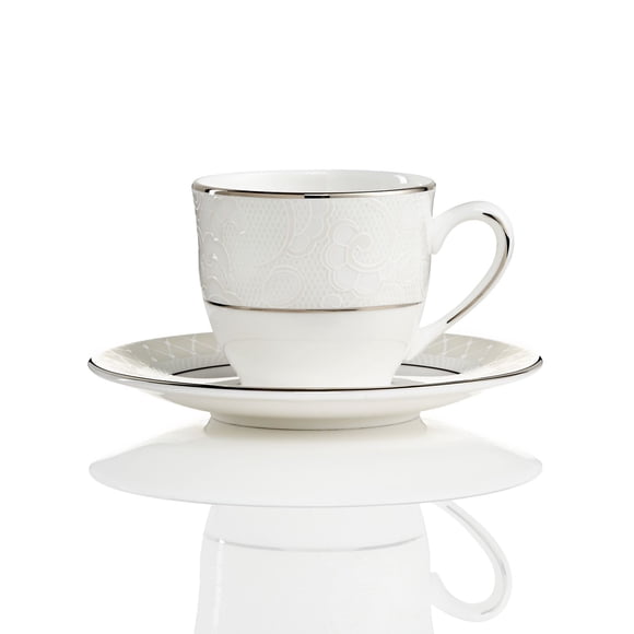 Lenox Venetian Lace Dishwasher Safe China Demi Cup and Saucer