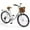 White, variant on Lilypelle 24/26inch City Cruiser Bicycle for Women, 7 Speed Step Through Adult Commute Bike with Basket & Rack，Cyan