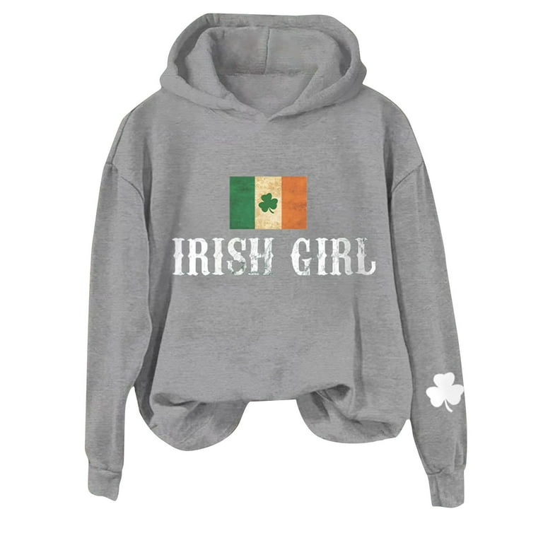 Bunenne St Patrick Day Sweatshirts Shamrock Sweatshirt Women's St