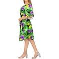 thumbnail image 5 of HAPPY BAY Women's Summer Loungewear Relaxed Fit Caftan Mini Casual Sundress 2X-3X Grape, Floral, 5 of 6