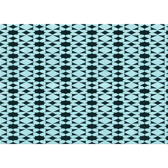 Ahgly Company Machine Washable Indoor Rectangle Transitional Medium Teal Green Area Rugs, 2' x 3'