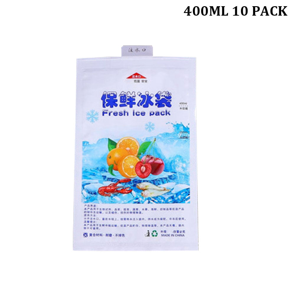10pcs Ice Bag Reusable Water Injection Ice Pack for Foods Fruits First Aid  Home Travel 600ml/400ml/200ml - Walmart.com