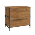 thumbnail image 4 of Sauder Iron City Industrial 2 Drawer Lateral File Cabinet, Checked Oak Finish, 4 of 12