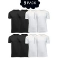 thumbnail image 2 of 8-Pack Men's Short Sleeve Crew Neck Cotton Blend Classic Tee (S-3XL), 2 of 7
