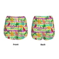 thumbnail image 3 of KLL Multicolored Tropical Pattern Shorts Women,Athletic Shorts High Waisted Running Shorts Pocket Sporty Short Gym Elastic Workout Shorts-Medium, 3 of 7