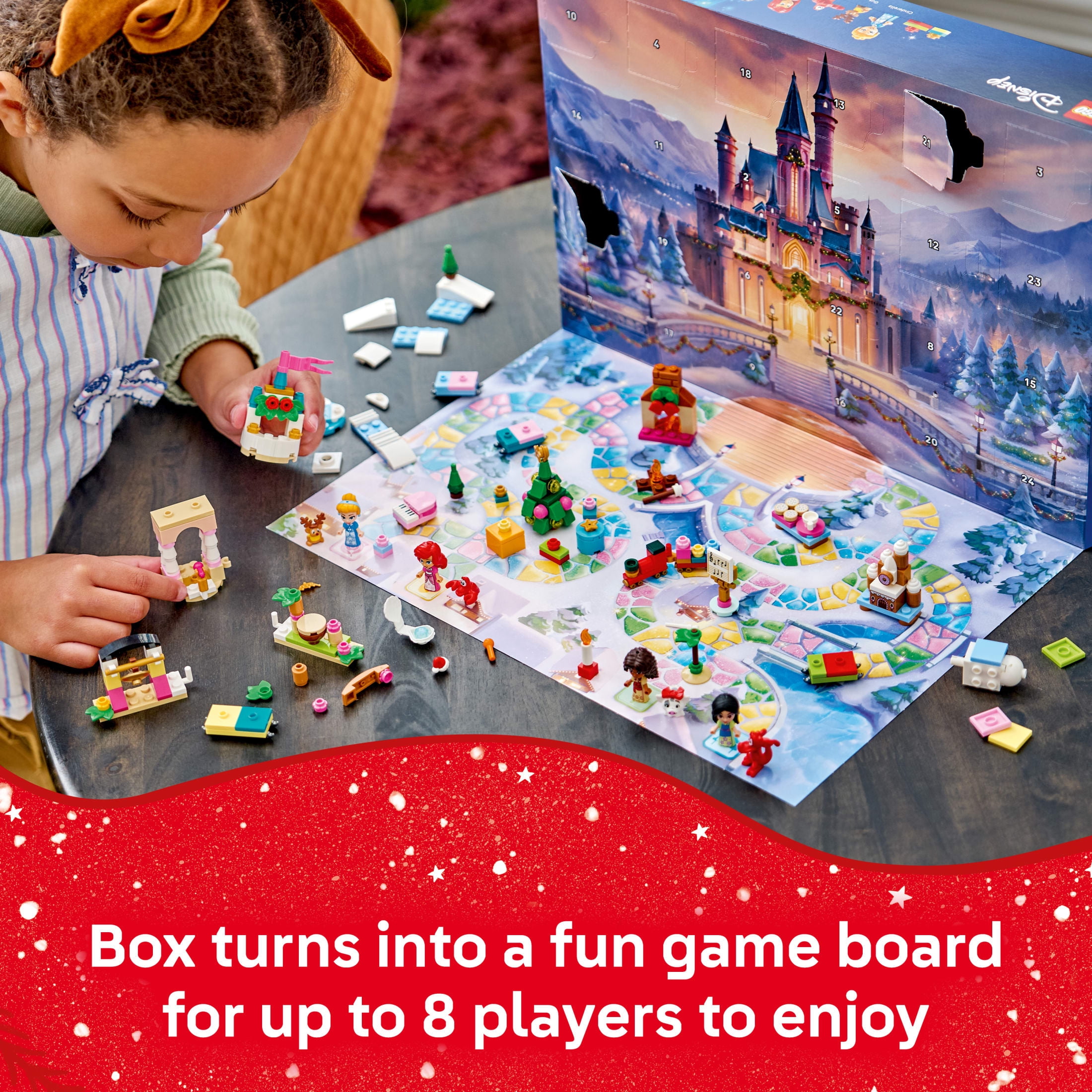 LEGO Disney Princess Advent Calendar 2026 - Christmas Advent Calendars for Kids, Ages 5+ - Includes Cinderella, Moana, Ariel and Mulan Microdolls - 43298