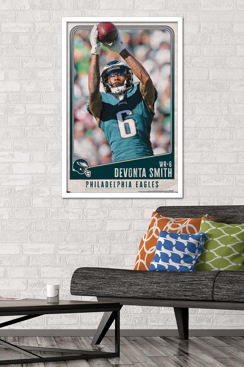 NFL Philadelphia Eagles - DeVonta Smith 22 Wall Poster, 22.375" x 34" Framed