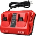 thumbnail image 1 of Reemplazo Rápido de Charger de 18 V para Batería Milwaukee M18 Charger Station 2Ports 48-59-1802 48-59-1812 Compatible con M-18 48-11-1850 48-11-1840 48-11-30 48-11-20, 1 of 8