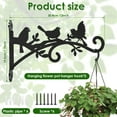 thumbnail image 2 of Keyohome Hanging Plant Bracket,2 Pcs 12" Cast Iron Decorative Wall Planter Hanger Hooks for Hanging Plants Flower Baskets Wind Chimes Bird Feeders,Indoor Outdoor Rustic Home Decor, 2 of 8