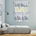thumbnail image 5 of Snowman Christmas Kitchen Curtains Sets for Windows 24 Inch Length, Xmas Tree Branches Snowflake Birds Winter Rod Pocket Window Treatments Tier Curtains and Valances Set for Bedroom/Bathroom, 5 of 8