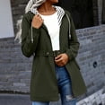thumbnail image 2 of Enjoytime Waterproof Jackets For Women Lightweight Hooded Long Raincoat Outdoor Travel Windbreaker With Belt, 2 of 7