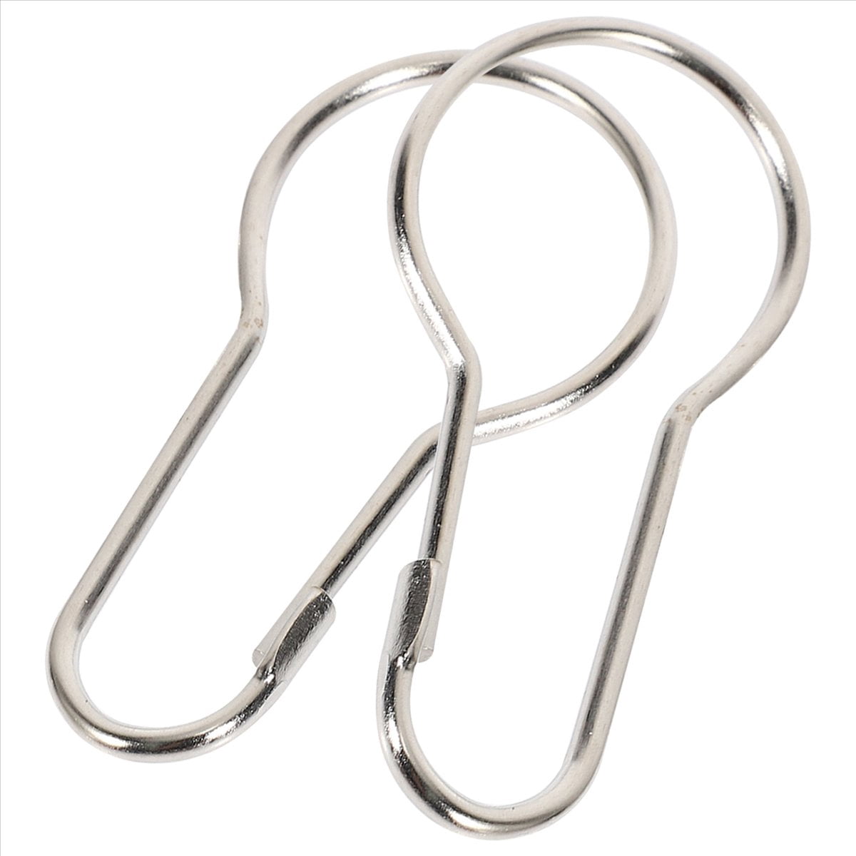 Lot of 200 Iron Shower Curtain Hooks Rings Pear Clips,200 x hook up,silver