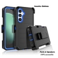 thumbnail image 4 of Tiflook for Samsung Galaxy S23 FE 5G 2023 with [Built-in Screen Protector] Holster Locking Belt Clip [Military Grade 12FT Drop Tested] Full Body Carrying Kickstand Cover - Blue, 4 of 6