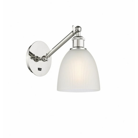317-1W-PN-G381-LED-Innovations Lighting-Belfast - 1 Light Wall Sconce In Industrial Style-11.38 Inches Tall and 6 Inches Wide Polished Nickel White