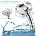 thumbnail image 2 of Ejiaya High Pressure Shower Head, 3-Settings Handheld Showerhead with ON/Off Full Shutoff Push Button and Switch to Control Flow, Angle-Adjustable Water Saving Body Sprays, 2 of 8