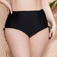 thumbnail image 4 of Charmo Womens Plus Size Drawstring Swim Shorts Ruched High Waisted Swimsuit Bottoms, 4 of 5