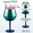 thumbnail image 3 of Suitable for 14oz Stainless Steel Wine Goblet with Detachable Stem, Insulated Champagne Cup for Wedding Party Office-jc, 3 of 5