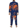 thumbnail image 5 of Kll Octopus Sleepwear Mens Flannel Pajamas,Long Cotton Pj Set, 5 of 9
