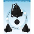 thumbnail image 5 of Waterproof Tennis Backpack For Pickleball Badminton, Convertible Crossbody Sports Racket Bag With Large Storage, Gym Travel Backpack For Men Women Athletes, 5 of 6