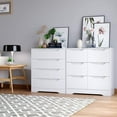 thumbnail image 5 of Homfa 4 Drawer Dresser, Modern Wood Chest of Drawers with Cutout Handles, White Tall Dresser for Bedroom Hallway Living Room, 5 of 7