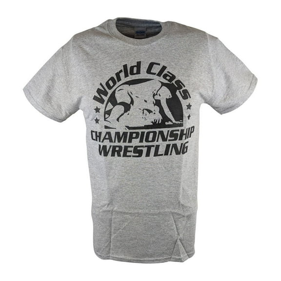 World Class Championship Wrestling WCCW Gray Mens T-shirt Mens Size: 3XL