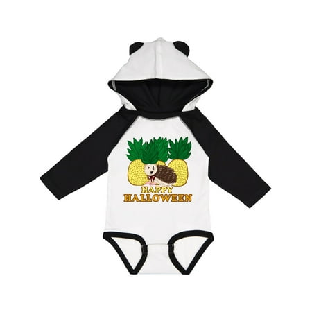 

Inktastic Happy Halloween Hedgehog with Pineapple Gift Baby Boy or Baby Girl Long Sleeve Bodysuit
