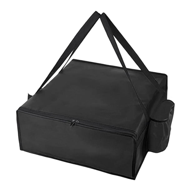 Bolsa térmica para pizza, bolsa térmica para entrega de comida, bolsa aislante para llevar a casa Negro S