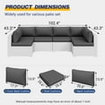 thumbnail image 6 of UDPATIO Outdoor Cushions, Patio Furniture Cushions, 4" Thick Replacement Outdoor Cushions, Patio Sofa Cushions with Water-Resistant Deep Seat Outdoor Couch Cushions(Dark Grey), 6 of 9