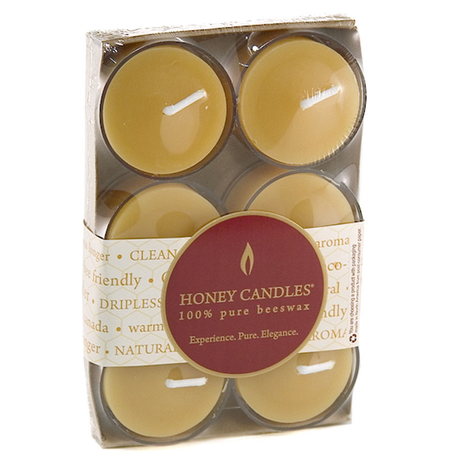 3 Packs of 6 Beeswax Tealights 100/% Pure Beeswax Candles