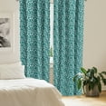 thumbnail image 2 of Ambesonne Botanical Window Curtains, Forest Nature Blooming, Each 28" W x 84" L, Dark Teal White, 2 of 4