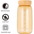 thumbnail image 4 of Mini Plastic Water Bottle without Straw, 10 oz Small Plastic Bottle BPA Free & Safe for Girls, Kids, Fast Flow, Durable for Milk Tea (Orange), 4 of 5