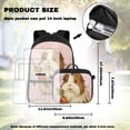 thumbnail image 4 of Yspwyqan Heart Dot Guinea Pig Backpack Set With Lunch Box Pencil Case Girls, Lightweight Trendy Double Zipper School Bookbags Fits 14" Laptop for Elementary, 4 of 7