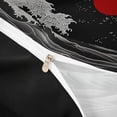 thumbnail image 4 of meiyoeat Japanese Black Wave Bedding For Kids,Ukiyo-E Style Print Duvet Cover Full,Black Reversible,3 Pieces(No Comforter), 4 of 6
