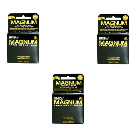 Black Magnum Lubricated Condom (Pack of 3)
